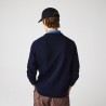 Pull à col V en coton biologique uni LACOSTE