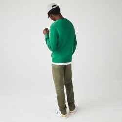 Pull à col V en coton biologique uni LACOSTE