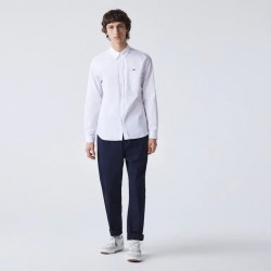 Chemise slim fit unie en coton premium LACOSTE