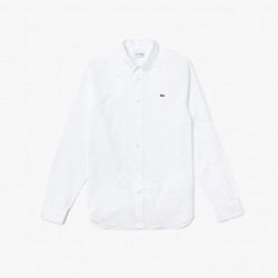 Chemise slim fit unie en coton premium LACOSTE