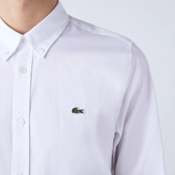 Chemise slim fit unie en coton premium LACOSTE