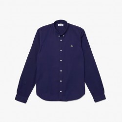 Chemise slim fit unie en coton premium LACOSTE