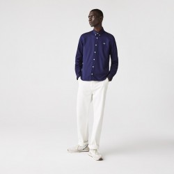 Chemise slim fit unie en coton premium LACOSTE