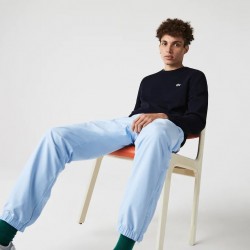Pull à col rond en coton biologique uni LACOSTE