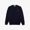 Pull à col rond en coton biologique uni LACOSTE