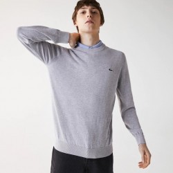 Pull à col rond en coton biologique uni LACOSTE