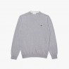 Pull à col rond en coton biologique uni LACOSTE