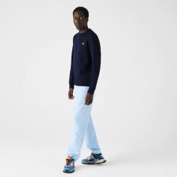 Sweatshirt en molleton de coton mélangé uni LACOSTE Sport