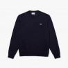 Sweatshirt en molleton de coton mélangé uni LACOSTE Sport