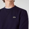Sweatshirt en molleton de coton mélangé uni LACOSTE Sport