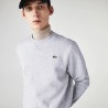 Sweatshirt en molleton de coton mélangé uni LACOSTE Sport