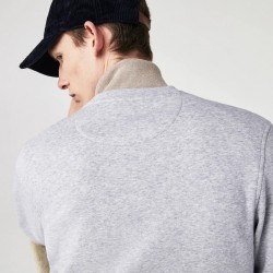 Sweatshirt en molleton de coton mélangé uni LACOSTE Sport