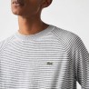 Pull à col rond en coton rayé LACOSTE
