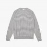 Pull à col rond en coton rayé LACOSTE