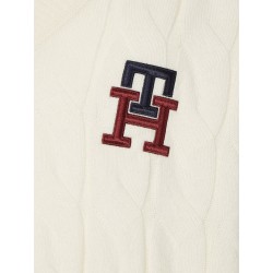 Pull en maille torsadée style cricket TOMMY HILFIGER