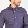 Chemise bleu marine à motif fleuri rose EDEN PARK