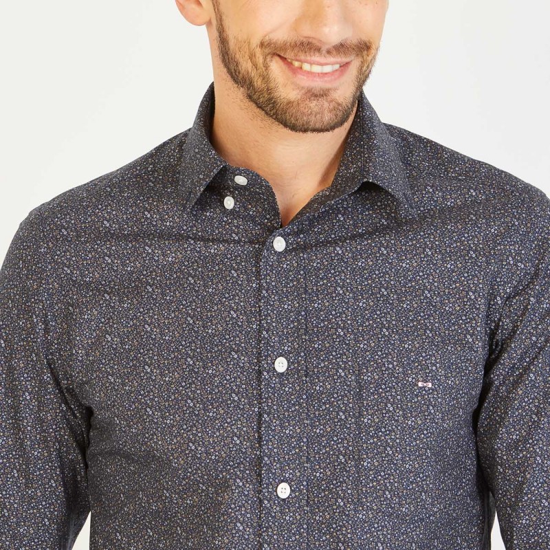 Chemise en popeline à micromotifs fleuris EDEN PARK