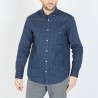 Chemise bleu foncé à micro-motifs exclusifs EDEN PARK