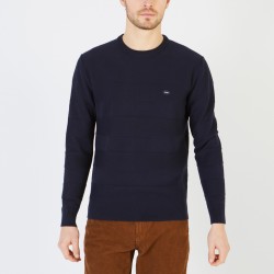 Pull uni bleu marine en...