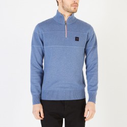 Pull col zippé en torsade décorative EDEN PARK