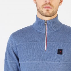 Pull col zippé en torsade décorative EDEN PARK