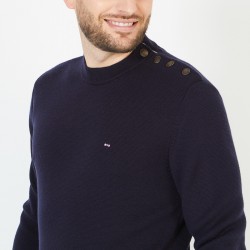 Pull en laine col marin...
