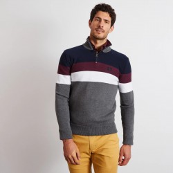 Pull gris foncé en maille...