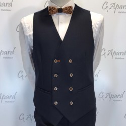 Gilet croisé Polyester & Laine marine MONSIEUR HECTOR