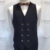 Gilet croisé Polyester & Laine marine MONSIEUR HECTOR