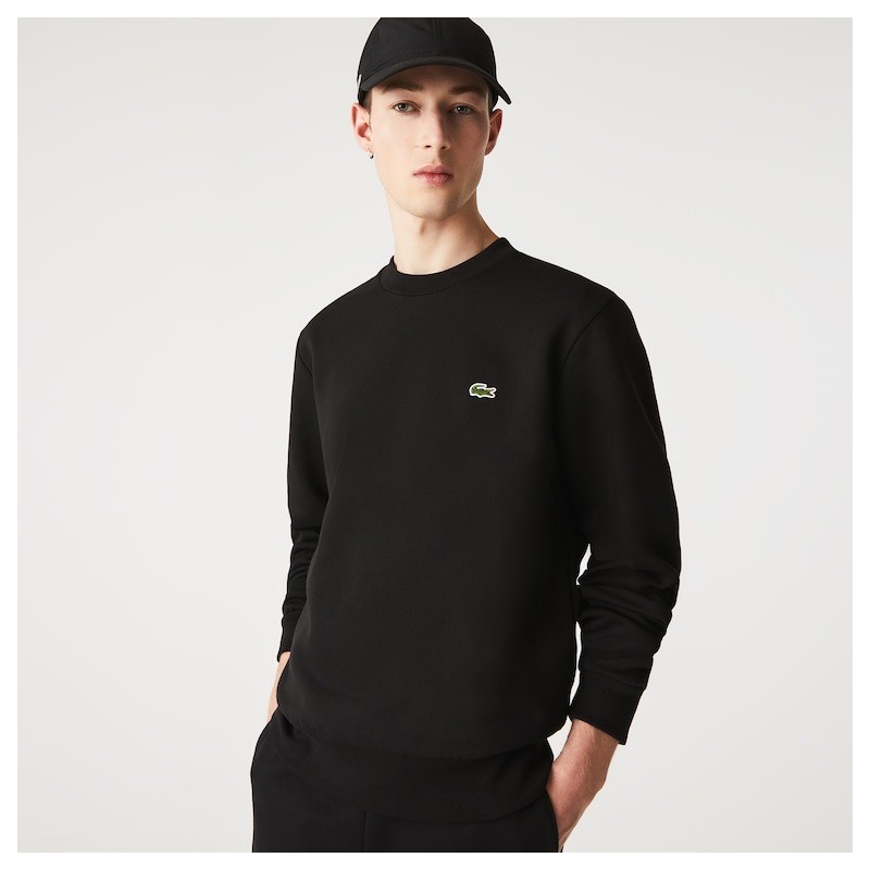 Sweatshirt en molleton gratté de coton biologique LACOSTE