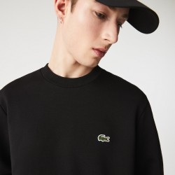 Sweatshirt en molleton gratté de coton biologique LACOSTE