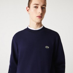 Sweatshirt en molleton gratté de coton biologique LACOSTE