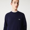 Sweatshirt en molleton gratté de coton biologique LACOSTE