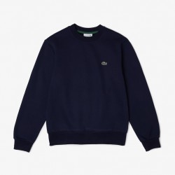 Sweatshirt en molleton gratté de coton biologique LACOSTE