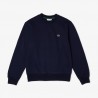 Sweatshirt en molleton gratté de coton biologique LACOSTE