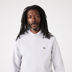 Sweatshirt en molleton gratté de coton biologique LACOSTE