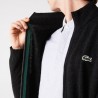 Cardigan zippé à col montant en laine unie LACOSTE