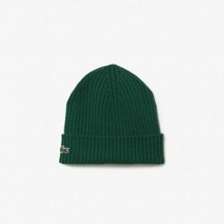 Bonnet unisexe en laine côtelée LACOSTE