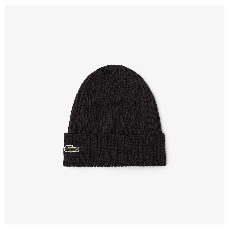 Bonnet unisexe en laine côtelée LACOSTE