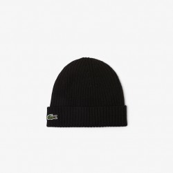 Bonnet unisexe en laine côtelée LACOSTE
