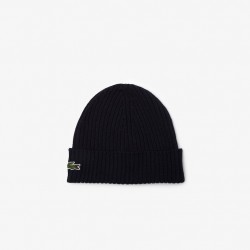 Bonnet unisexe en laine côtelée LACOSTE