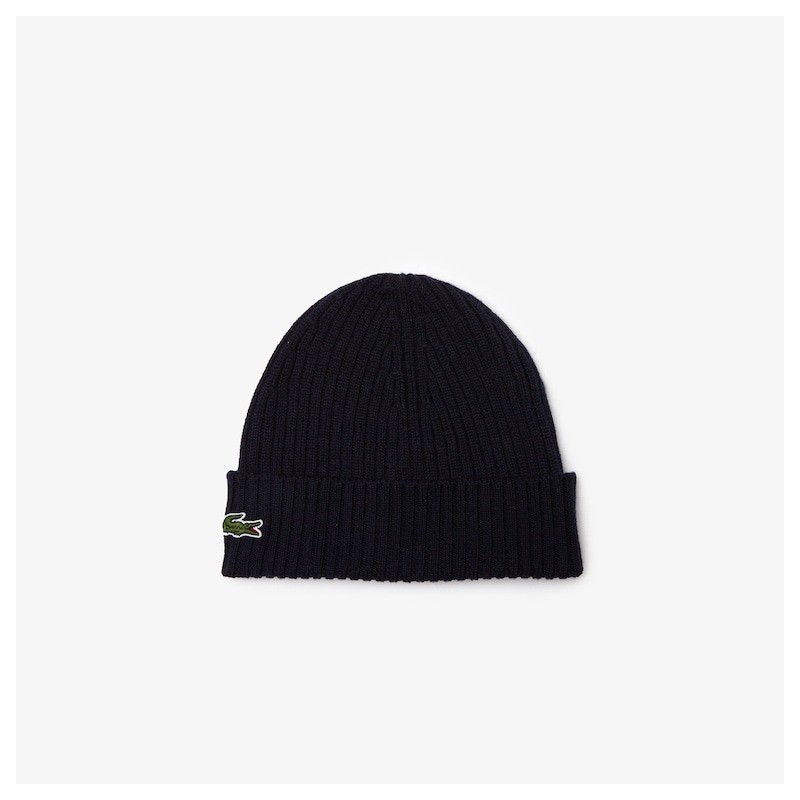 Bonnet unisexe en laine côtelée LACOSTE