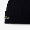 Bonnet unisexe en laine côtelée LACOSTE