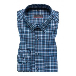 Chemise Modern en coton sergé à carreaux ETERNA