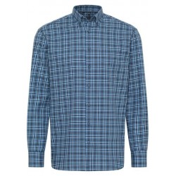 Chemise Modern en coton sergé à carreaux ETERNA