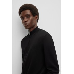 Cardigan regular fit en coton structuré HUGO BOSS
