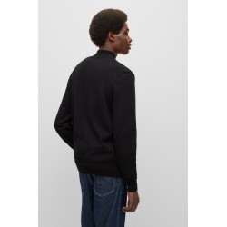 Cardigan regular fit en coton structuré HUGO BOSS