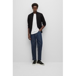 Cardigan regular fit en coton structuré HUGO BOSS