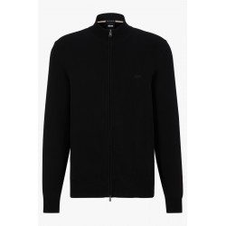 Cardigan regular fit en coton structuré HUGO BOSS