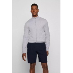Cardigan regular fit en coton structuré HUGO BOSS